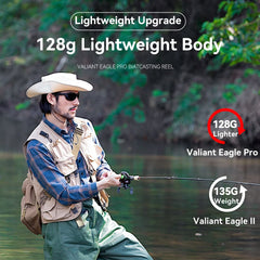 KastKing Valiant Eagle II Pro Bait Finesse System Baitcasting Reel - 6kg Max Drag, 8.4:1 High-Speed Fishing Reel for Bass & Pike