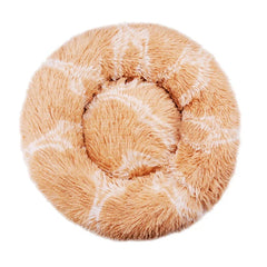 40–90cm Round Plush Pet Bed – Super Soft, Warm Dog & Cat Bed for Winter Comfort