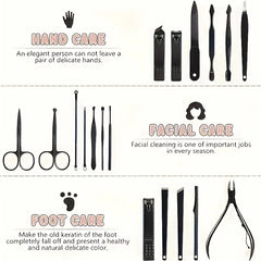 Professional Manicure & Pedicure Kit (7-24 Pcs) | Ultra-Sharp Fingernail & Toenail Clippers Set for Men & Women