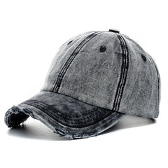 New Unisex Washed Cotton Cap - High Quality Denim Plain Baseball Cap for Men and Women - Adjustable Casual Outdoor Streetwear Fashion Hat