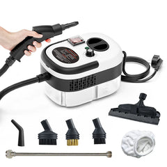 2500W High and Temperature Handheld Steam Cleaner - Multi-Purpose Steam Cleaning Machine for Air Conditioners, Kitchen Hoods, Cars, Floors, and More