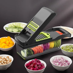 14/16-in-1 Multifunctional Vegetable Chopper, Slicer, Dicer, and Food Grater - Kitchen Tool