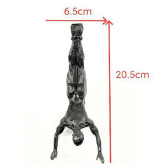 Athlete Rock Climbing Man Resin Wall Hanging Sculpture - Retro Statue Figure Decor