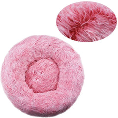 40–90cm Round Plush Pet Bed – Super Soft, Warm Dog & Cat Bed for Winter Comfort