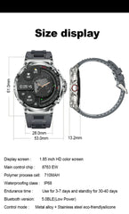 New 1.85" Ultra HD Smart Watch - GPS Track, Bluetooth Call, 710mAh Large Battery, Sports & Fitness Tracker