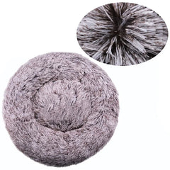 40–90cm Round Plush Pet Bed – Super Soft, Warm Dog & Cat Bed for Winter Comfort