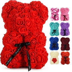Luxury 2024 Eternal Rose Teddy Bear | Artificial Flower Keepsake Gift for Mom, Valentine's Day & Anniversary