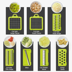 14/16-in-1 Multifunctional Vegetable Chopper, Slicer, Dicer, and Food Grater - Kitchen Tool