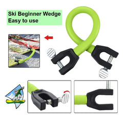 Ski Tip Connector Ski Wedge Aid Connector - Outdoor Training Exercise Sport Snowboarding Accessory for Beginners, Children, Adults