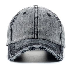 New Unisex Washed Cotton Cap - High Quality Denim Plain Baseball Cap for Men and Women - Adjustable Casual Outdoor Streetwear Fashion Hat