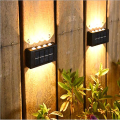 LeiiGeeGo Solar Wall Lamp: Outdoor Waterproof IP65 Light with Up/Down Illumination for Garden & Yard