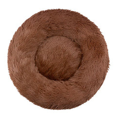 40–90cm Round Plush Pet Bed – Super Soft, Warm Dog & Cat Bed for Winter Comfort