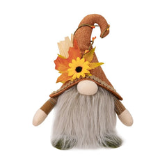 Fall Gnome Maple Leaf Sunflower Plush Faceless Doll - Glowing Elf Dwarf Decorations for Christmas, Autumn, Thanksgiving Decor & Gifts