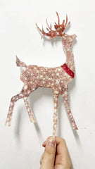 Lighted Christmas Deer Sleigh Outdoor Yard Decoration Winter Decoration for Front Yards