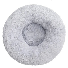 40–90cm Round Plush Pet Bed – Super Soft, Warm Dog & Cat Bed for Winter Comfort