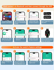 2024 Smart Watch for Men & Women | Full Touch Screen Sport Fitness Tracker with BT Call Function (Gift for Xiaomi)
