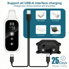 800m Digital Dog Training Collar - Waterproof Rechargeable Remote Control Pet Collar with LCD Display for All Sizes