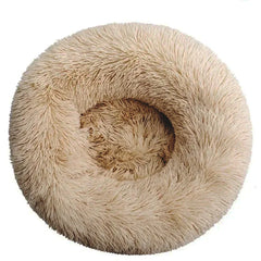 40–90cm Round Plush Pet Bed – Super Soft, Warm Dog & Cat Bed for Winter Comfort