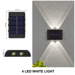 LeiiGeeGo Solar Wall Lamp: Outdoor Waterproof IP65 Light with Up/Down Illumination for Garden & Yard