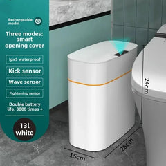 Smart Sensor Trash Can for Home Use - Bedroom, Bathroom, Anti-Odor Lid, Suitable for Living Room