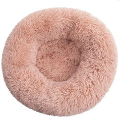 40–90cm Round Plush Pet Bed – Super Soft, Warm Dog & Cat Bed for Winter Comfort