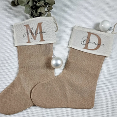 Personalized Santa Stocking with Name Letter Boot - Fill Sock from Santa, Personalized Santa Gift, Christmas Tree Decoration
