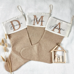 Personalized Santa Stocking with Name Letter Boot - Fill Sock from Santa, Personalized Santa Gift, Christmas Tree Decoration