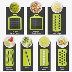 14/16-in-1 Multifunctional Vegetable Chopper, Slicer, Dicer, and Food Grater - Kitchen Tool