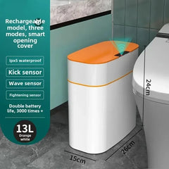Smart Sensor Trash Can for Home Use - Bedroom, Bathroom, Anti-Odor Lid, Suitable for Living Room