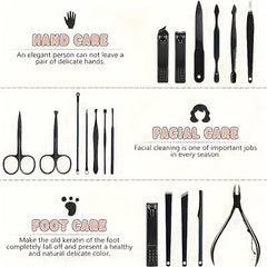 Professional Manicure & Pedicure Kit (7-24 Pcs) | Ultra-Sharp Fingernail & Toenail Clippers Set for Men & Women