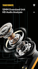 TRANSFORMERS TF-T11 Bumblebee Earphones Bluetooth Wireless Long Endurance Noise Reduction Headphones Music Sport Gaming Earbuds