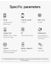 2024 Smart Watch for Men & Women | Full Touch Screen Sport Fitness Tracker with BT Call Function (Gift for Xiaomi)