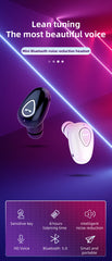Mini Invisible Earphones Bluetooth 5.0 Wireless Headphones - Sports & HiFi Music Earbuds with Mic