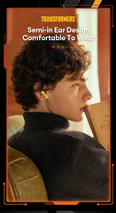 TRANSFORMERS TF-T11 Bumblebee Earphones Bluetooth Wireless Long Endurance Noise Reduction Headphones Music Sport Gaming Earbuds