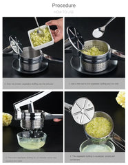 Stainless Steel Vegetable Dehydrator - Kitchen Gadget for Squeezed Vegetables, Stuffed Dumplings, and Cabbage Preparation