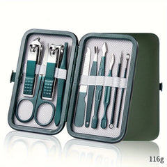 Professional Stainless Steel Manicure & Pedicure Nail Care Kit (7-18 Pc) with Travel Case
