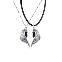Korean Fashion Magnetic Couple Necklace For Lovers Gothic Punk Heart Pendant Necklace For Men Women Necklaces Party Gift Jewelry