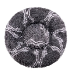 40–90cm Round Plush Pet Bed – Super Soft, Warm Dog & Cat Bed for Winter Comfort