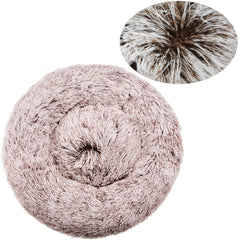 40–90cm Round Plush Pet Bed – Super Soft, Warm Dog & Cat Bed for Winter Comfort
