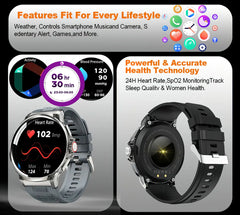 New 1.85" Ultra HD Smart Watch - GPS Track, Bluetooth Call, 710mAh Large Battery, Sports & Fitness Tracker