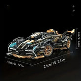 1690-Piece Green Racing Building Block Set – ABS Manual Assembly Toy for Home & Office Display