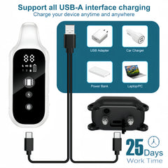 800m Digital Dog Training Collar - Waterproof Rechargeable Remote Control Pet Collar with LCD Display for All Sizes