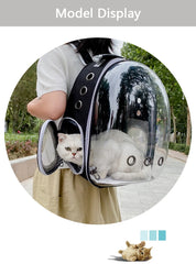 Pet Cat Carrying Bag - Space Pet Backpacks Breathable Portable Transparent Backpack for Puppy Dog Transport Carrier Space Capsule Bags