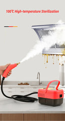 2500W High and Temperature Handheld Steam Cleaner - Multi-Purpose Steam Cleaning Machine for Air Conditioners, Kitchen Hoods, Cars, Floors, and More