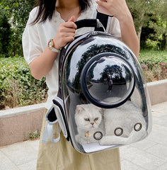 Pet Cat Carrying Bag - Space Pet Backpacks Breathable Portable Transparent Backpack for Puppy Dog Transport Carrier Space Capsule Bags