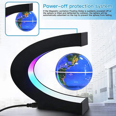 Magnetic Floating Levitation Globe with LED World Map - Electronic Anti-Gravity Lamp