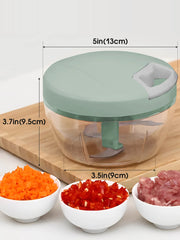 Home Kitchen Manual Ginger Grinder - Multifunctional Food, Vegetable Cutter & Meat Grinder with 500ml/900ml Capacity