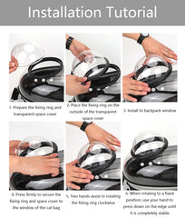 Pet Cat Carrying Bag - Space Pet Backpacks Breathable Portable Transparent Backpack for Puppy Dog Transport Carrier Space Capsule Bags