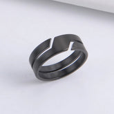 Skyrim Minimalist Stainless Steel Couple Rings | Black, Gold & Steel Wedding/Casual Jewelry for Men & Women