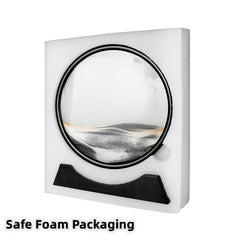 3D Moving Sand Art Picture: Round Glass Deep Sea Sandscape Hourglass for Home & Office Decor